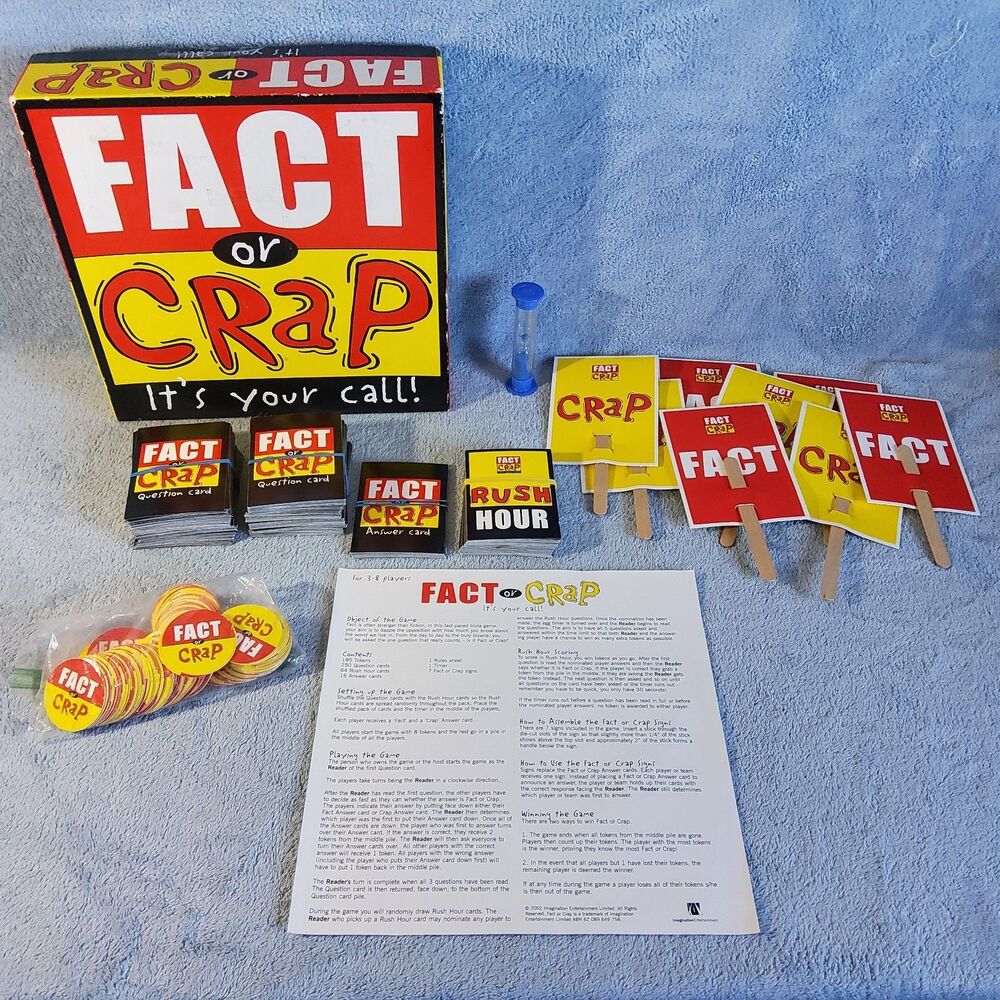 Fact Or Crap Trivia Game It's Your Call Imagination Complete Family Fun Night
